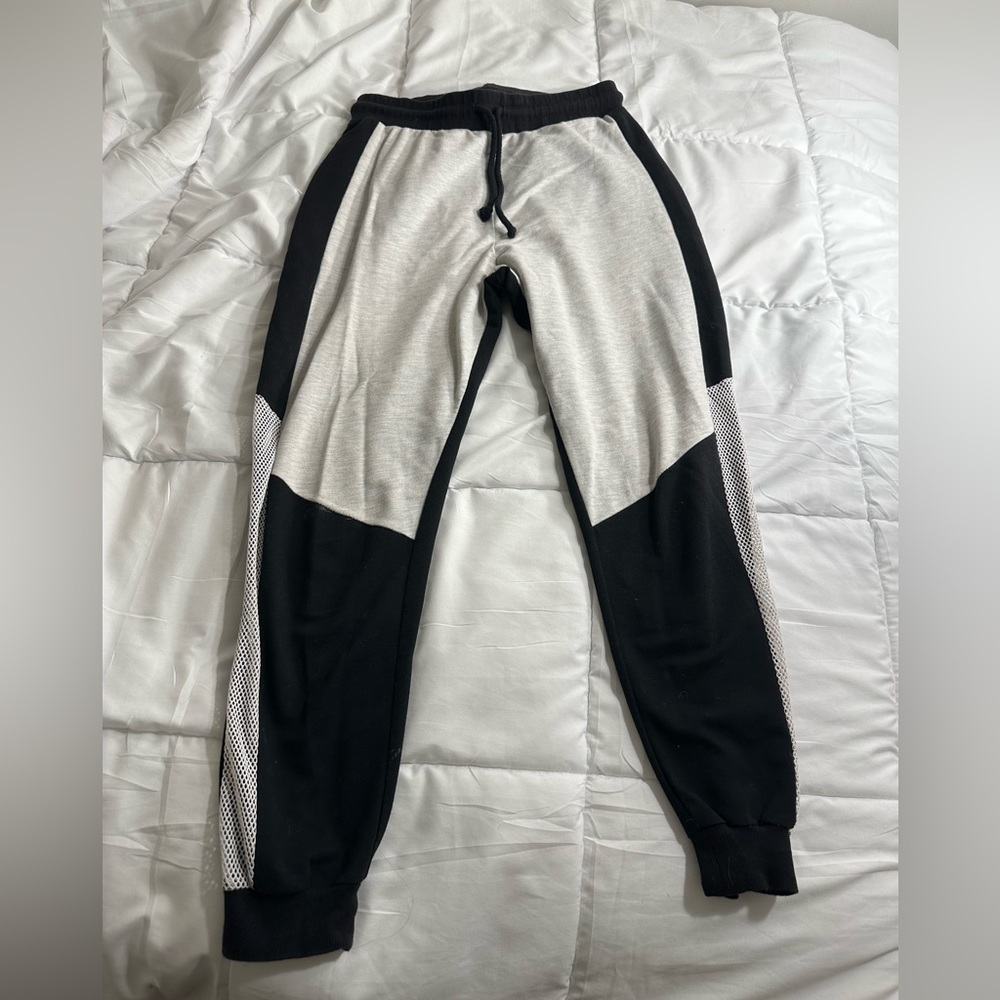 Black-grey-white sweatpants